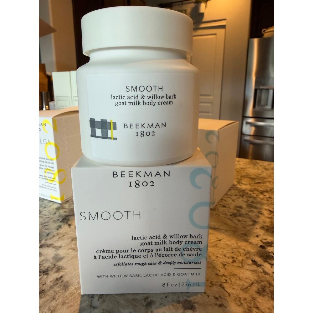 NEW Beekman 1802 Smooth Goat Milk Body Cream 8 oz Lactic Acid & Willow Bark